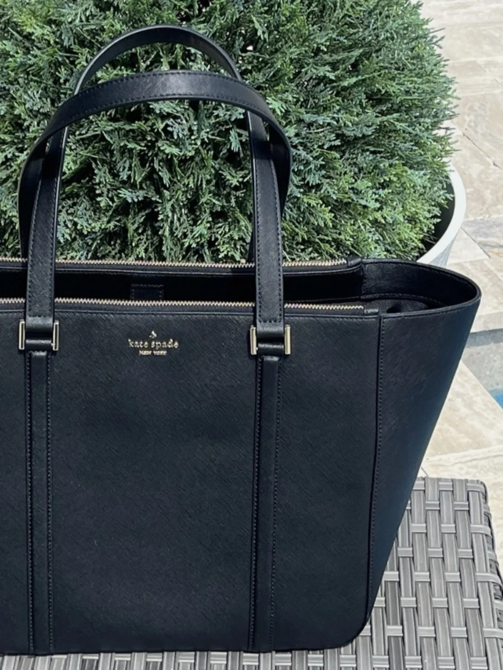KATE SPADE NEW YORK Newbury Lane Briar Tote Bag Shoulder Purse Black